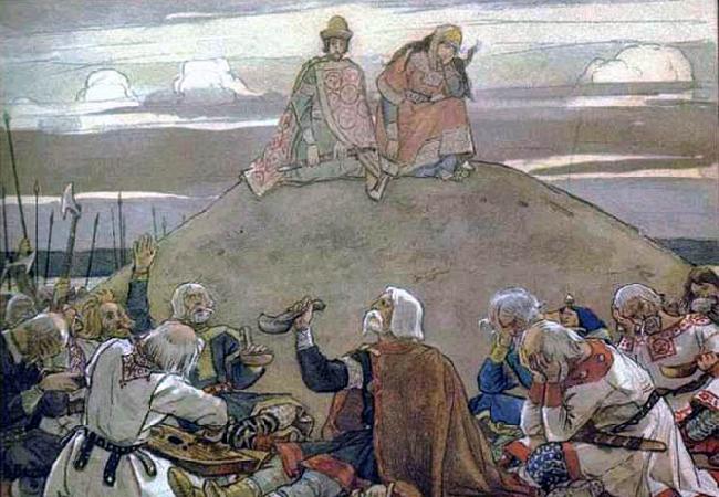 Viktor Vasnetsov Commemorative feast after Oleg, Norge oil painting art